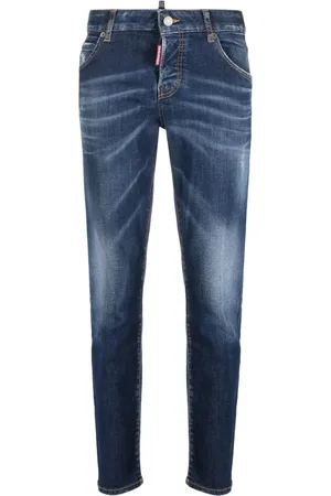 Dsquared2 Skinny jeans capri con parche del logo