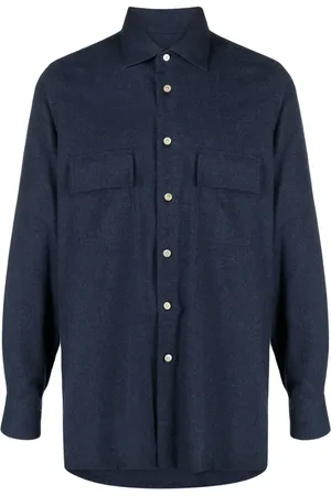 Kiton Camisa con acabado de fieltro