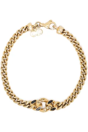 Dior Pulsera con detalles de strass y logo CC 1990