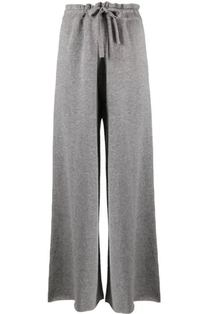 Jil Sander Pantalones de cachemira con cordones en la pretina