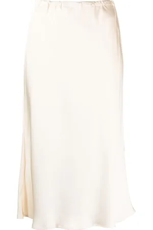 Jil Sander Falda midi con diseño satinado