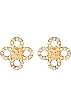 Tory Burch Aretes de trébol Kira pequeños