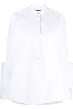 Jil Sander Camisa con paneles y cuello mao