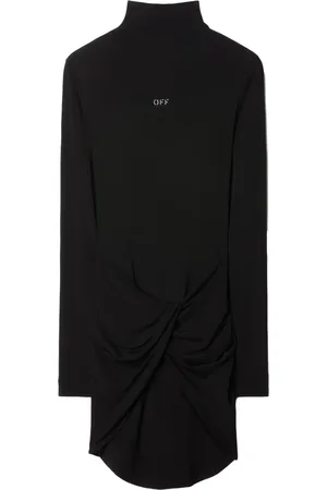 OFF-WHITE Vestido corto manga larga con detalle retorcido