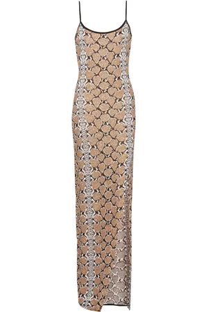 Balmain Vestido largo con glitter