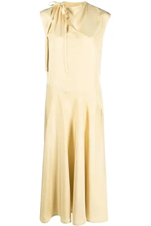 Jil Sander Vestido largo con efecto satinado