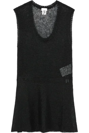 NOIR KEI NINOMIYA Top de tejido fino semitransparente