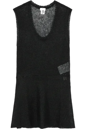NOIR KEI NINOMIYA Top de tejido fino semitransparente