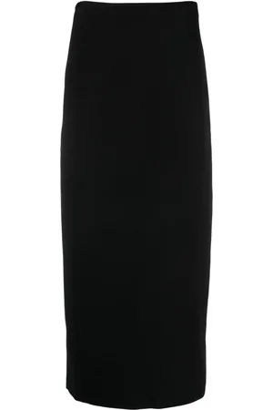 Jil Sander Falda midi con diseño recto y cintura media