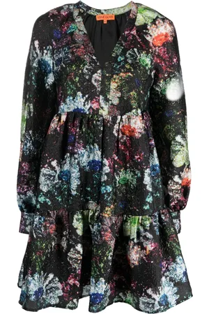 STINE GOYA Vestido corto con estampado Jasmine Glitter Bloom