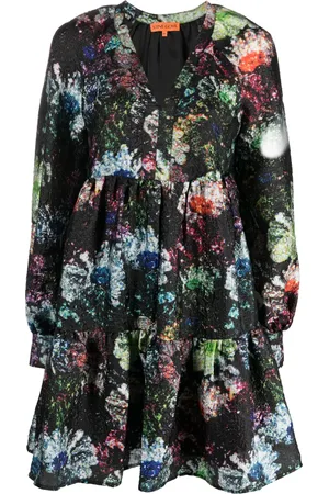STINE GOYA Vestido corto con estampado Jasmine Glitter Bloom