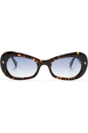 Dsquared2 Lentes de sol con armazón oval estilo carey