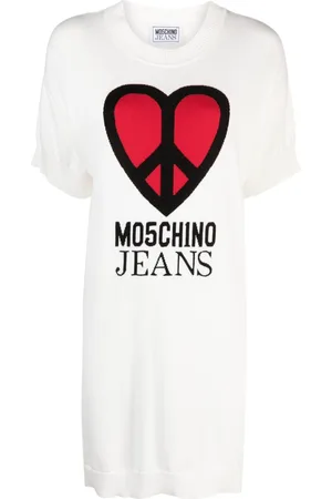 Moschino Vestido tejido con logo en iintarsia