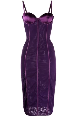 FLEUR DU MAL Vestido estilo bustier de malla