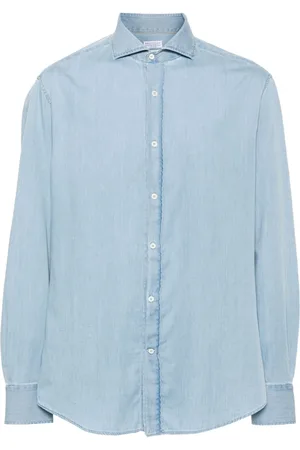 Brunello Cucinelli Camisa con cuello italiano