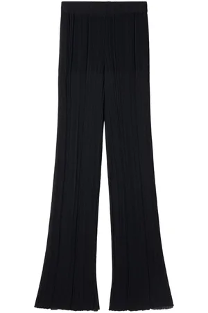 Stella McCartney Pantalones plisados con diseño recto