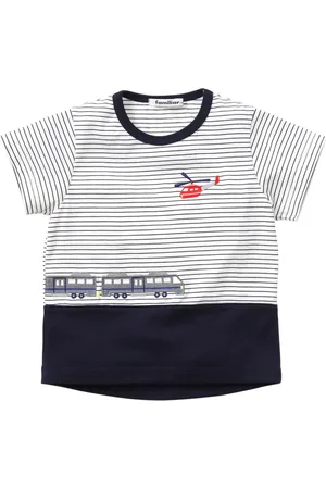 Familiar Playera con rayas estampadas