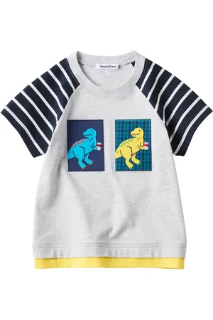 Familiar Playera con parche de dinosaurio