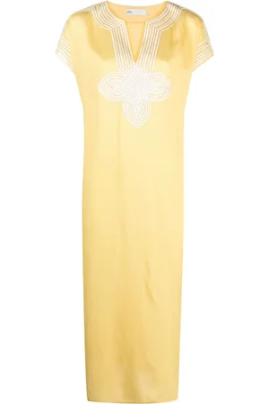 Tory Burch Vestido tipo caftán con motivo de rayas