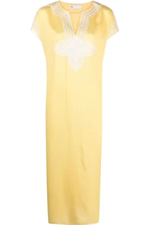 Tory Burch Vestido tipo caftán con motivo de rayas