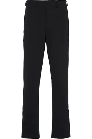Prada Pantalones rectos con logo triangular