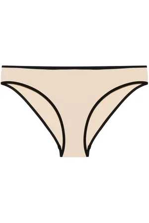 Totême Bikini bottom con borde de rayas
