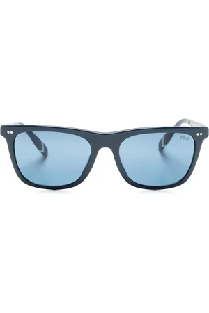 Ralph Lauren Lentes de sol con armazón cuadrada estilo carey