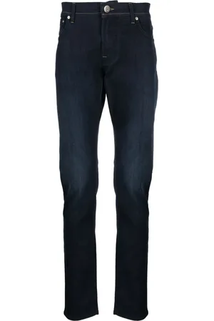 corneliani Jeans rectos con logo bordado