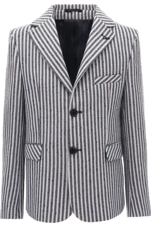 M. Moustache Blazer con rayas estampadas y botones