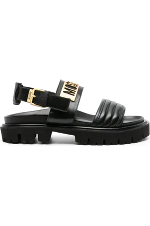 Moschino Sandalias con suela gruesa y placa del logo