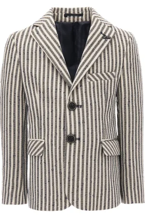 M. Moustache Blazer con rayas estampadas y botones