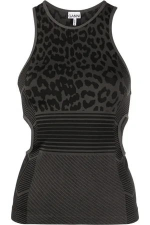 Ganni Top con motivo en jacquard