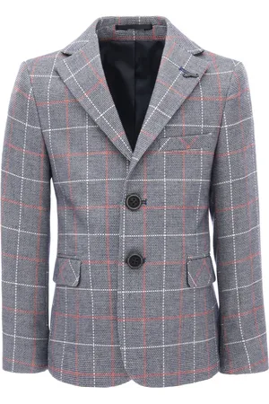 M. Moustache Blazer con botones y motivo de cuadros