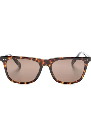 Ralph Lauren Lentes de sol con armazón cuadrada estilo carey