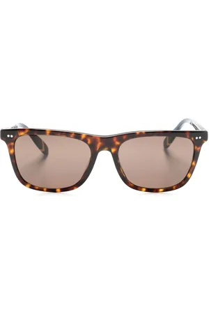 Ralph Lauren Lentes de sol con armazón cuadrada estilo carey