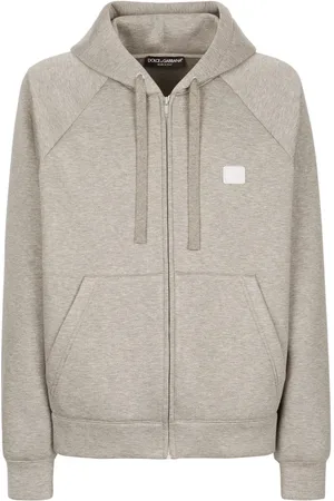 Dolce & Gabbana Hoodie con aplique del logo y cierre