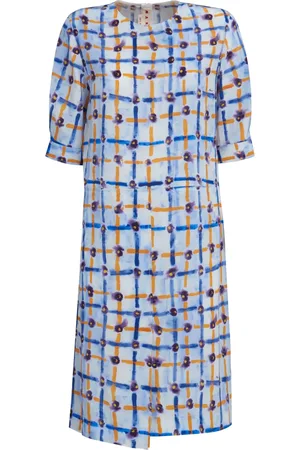 Marni Vestido midi con diseño asimétrico y estampado floral