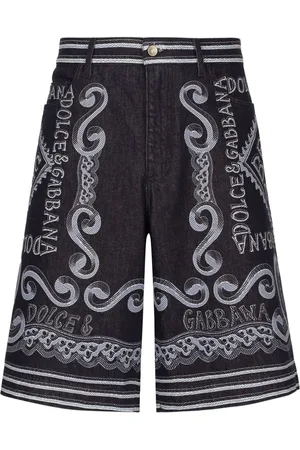 Dolce & Gabbana Shorts de mezclilla con logo estampado