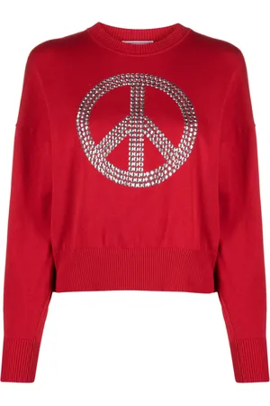 Moschino Suéter con símbolo de paz y detalles de strass
