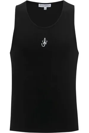 J.W.Anderson Camiseta de canalé con logo bordado