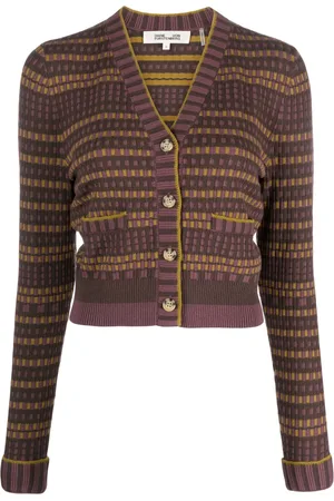 Diane von Furstenberg Cárdigan Gilda con motivo en jacquard