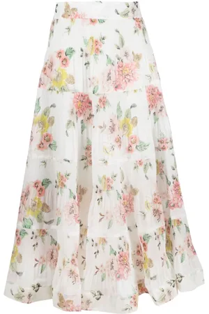 ZIMMERMANN Falda midi con diseño plisado