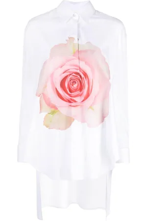 Viktor & Rolf Camisa de popelina con rosas estampadas
