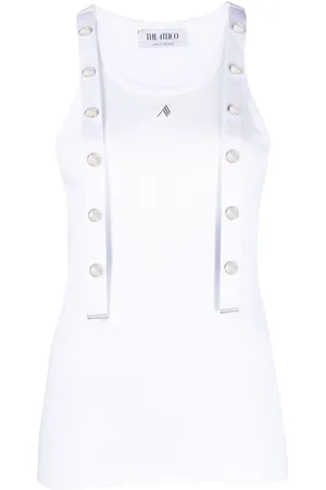 The Attico Camiseta con detalle de tira