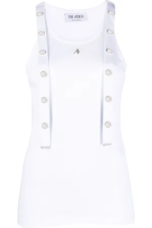 The Attico Camiseta con detalle de tira