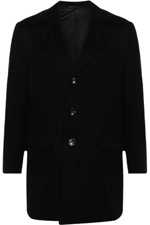 Kiton Abrigo de cachemira con botones y solapa de muesca