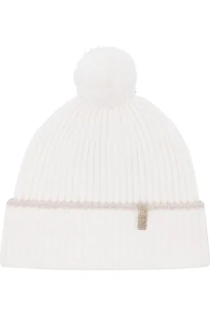 Brunello Cucinelli Gorro con detalle de pompones