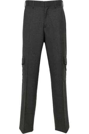 LARDINI Pantalones cargo con tiro medio