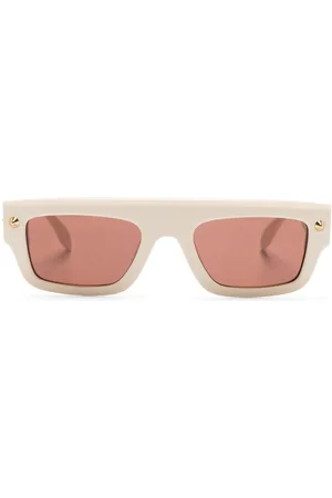 Alexander McQueen Lentes de sol con armazón rectangular