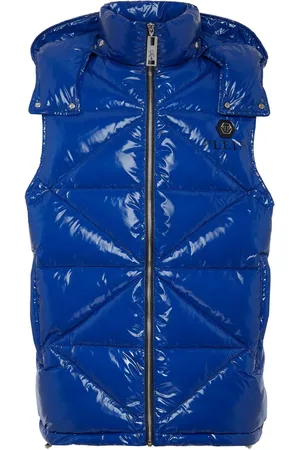 Philipp Plein Chaleco capitonado con placa del logo Hexagon